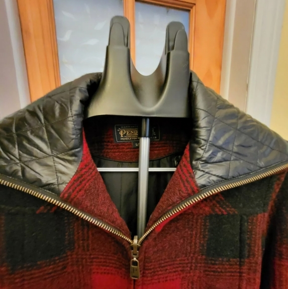 Pendleton Wool Blend Quilted Collard Coat - Picture 2 of 6